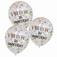 BALÓNKY s konfetami I believe in unicorns 5ks