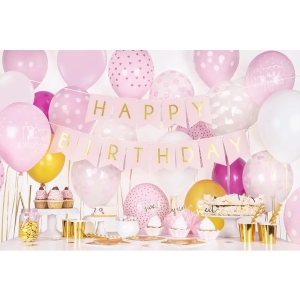 Bal�nek latexov� baby pink s punt�ky 30 cm 1 ks