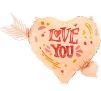 Bal�nek f�liov� Srdce b�ov� se ��pem  I Love You 69x54 cm