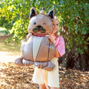 Balnek fliov stojac Bulldog s kloboukem 60x98cm