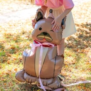 Balnek fliov stojac Bulldog s kloboukem 60x98cm