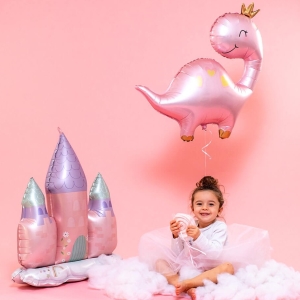 Balónek fóliový Dinosaurus růžový 71 cm