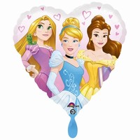Balónek fóliový Disney princezny, srdce 45 cm