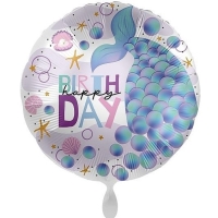 Balónek fóliový Happy Birthday Mermaid 43 cm