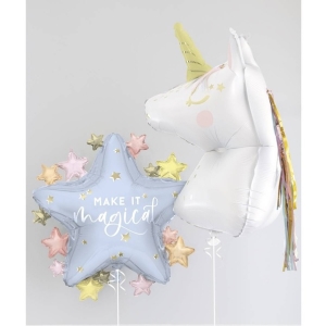 Balónek fóliový Hlava jednorožce 65 cm