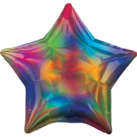 Balónek fóliový Hvězda Rainbow 48 cm