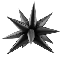 Balónek fóliový Hvězda černá 3D 70 cm