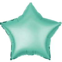 Balónek fóliový Hvězda matná zelená 45 cm