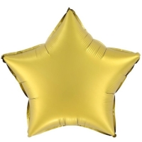 Balónek fóliový Hvězda matná zlatá 45 cm