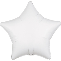 Balónek fóliový Hvězda metalická bílá 48 cm