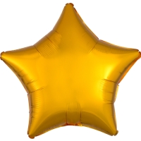 Balónek fóliový Hvězda metalická zlatá 48 cm