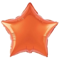 Balónek fóliový Hvězda oranžová 45 cm