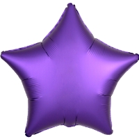 Balónek fóliový Hvězda saténová fialová 48 cm