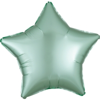 Balónek fóliový Hvězda saténová mintová 48 cm