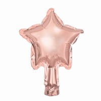 Balónek fóliový Hvězdička Rose Gold 12 cm 25 ks