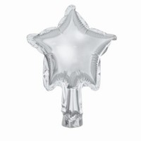 Balónek fóliový Hvězdička stříbrná 12 cm 25 ks