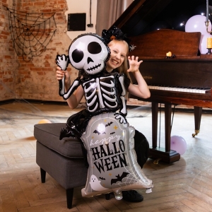 Fliov balnek Kostra na halloweenskm nhrobku 58x120,5cm