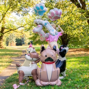 Balnek fliov stojac Pudl s kloboukem 58x84cm