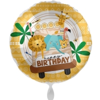 Balónek fóliový Safari Happy Birthday 43 cm