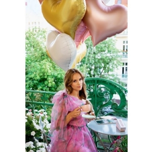 Balónek fóliový Srdce bílé 61 x 53 cm