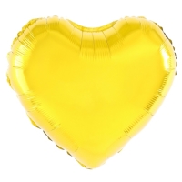 Balónek fóliový Srdce zlaté 45 cm
