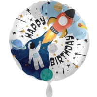 Balónek fóliový Vesmír Happy Birthday 43 cm