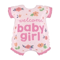 Balónek fóliový Welcome Baby Girl 79 cm