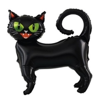 Balónek fóliový černá kočka 65x62 cm