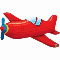 Balónek fóliový červené letadlo 86 cm
