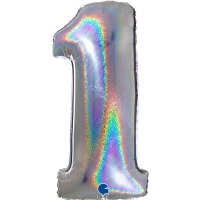 Balnek fliov slice 1 holografick stbrn 102 cm