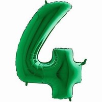 Balónek fóliový číslice zelená 4 1ks