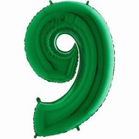 Balónek fóliový číslice zelená 9 1ks