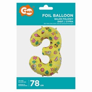 BALNEK fliov slo 3 lut s obrzky 78cm