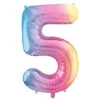 Balnek fliov slo 5 pastelov duhov 86 cm