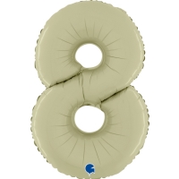 Balónek fóliový číslo 8 Saténová oliva 102 cm
