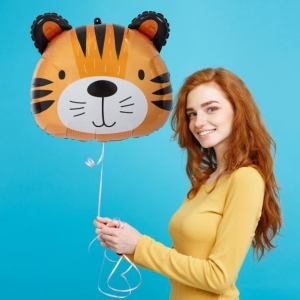 Balónek fóliový Hlava tygra 41 x 36 cm