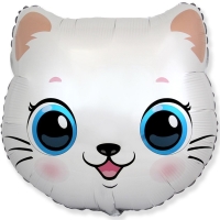 Bal�nek f�liov� hlava ko�ky b�l� 50x55 cm