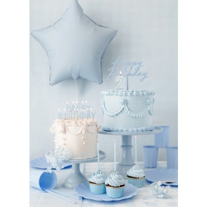 Balónek fóliový Hvězda mlhavě modrá 48 cm