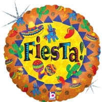 Balónek fóliový kulatý Fiesta 46 cm