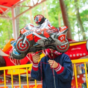 Balnek fliov motork na motorce erven 66x53cm