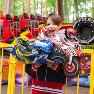 Balnek fliov motork na motorce erven 66x53cm