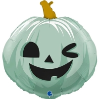 Balónek fóliový mrkající dýně zelená 56 cm