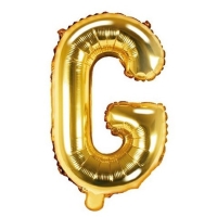 Balónek fóliový písmeno G zlaté 35 cm