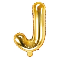 Balónek fóliový písmeno J zlaté 35 cm