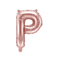Balónek fóliový písmeno P Rose Gold 35 cm