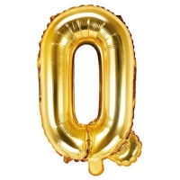 Balónek fóliový písmeno Q zlaté 35 cm
