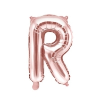 Balónek fóliový písmeno R Rose Gold 35 cm