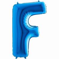 Balónek fóliový písmeno modré F 102 cm