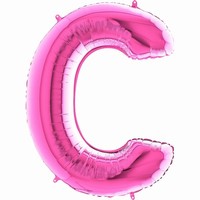 Balónek fóliový písmeno růžové C 102 cm
