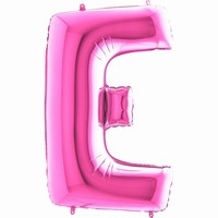 Balónek fóliový písmeno růžové E 102 cm